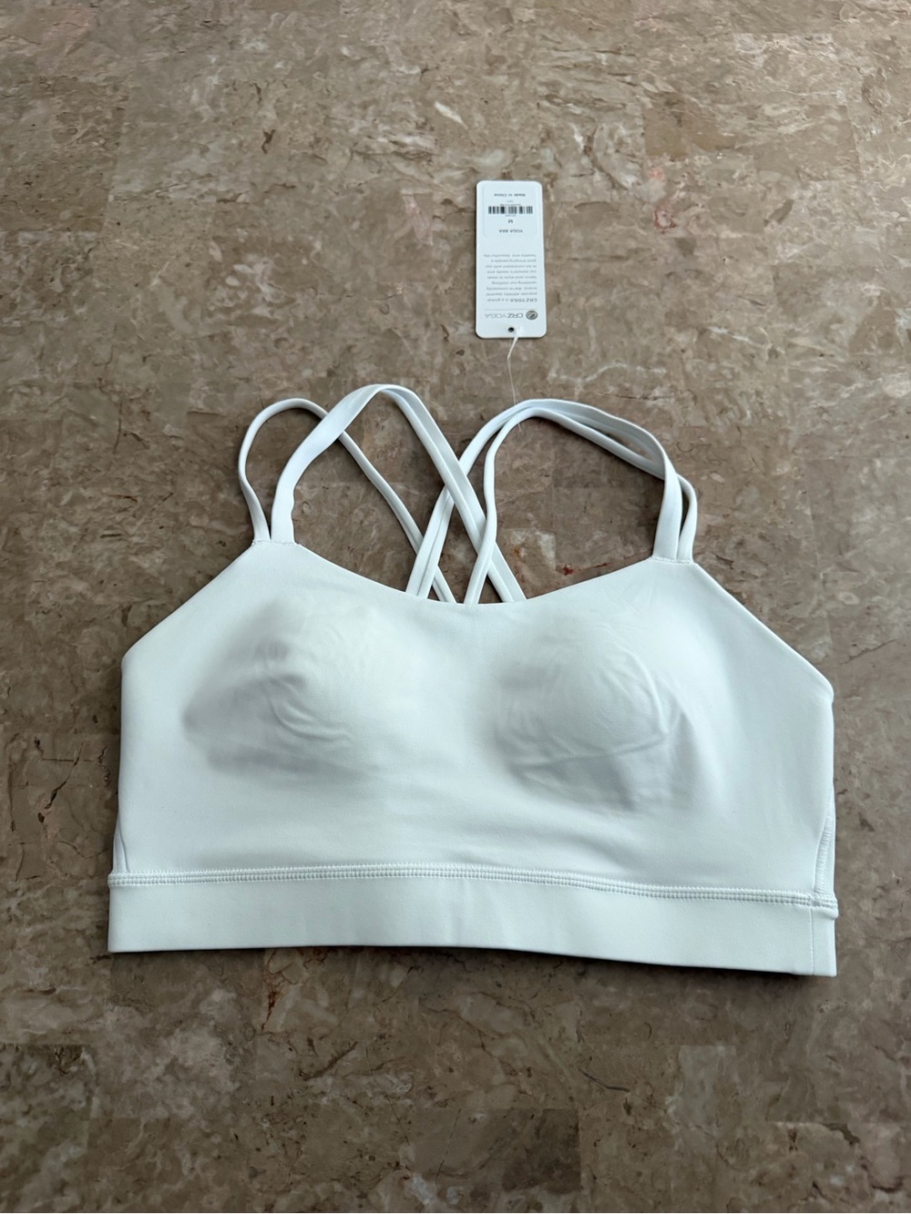 Crz yoga white yoga bra size M